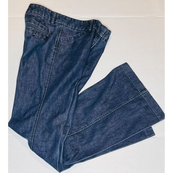 Express Vintage Indigo Editor Dress Flared Leg Jeans 2 - Picture 2 of 14